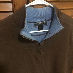 F/X Fusion Men’s Brown 1/4 Zip Sweater Vest - Size Medium